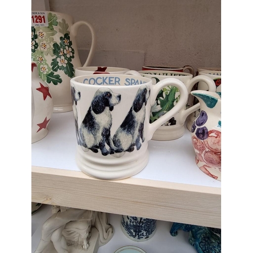 1291 - Fifteen Emma Bridgewater pottery mugs and jugs, one boxed. (15)