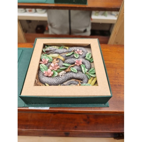 1302 - A set of twenty Harmony Kingdom 'Picturesque' tile figures, each boxed, with magnetic frame.... 