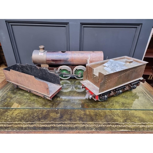 1375 - A scratch built 3.5in gauge 4-4-2 locomotive, with tender; together with another 2.5in gauge te... 