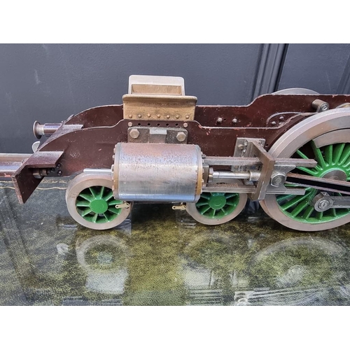 1375 - A scratch built 3.5in gauge 4-4-2 locomotive, with tender; together with another 2.5in gauge te... 