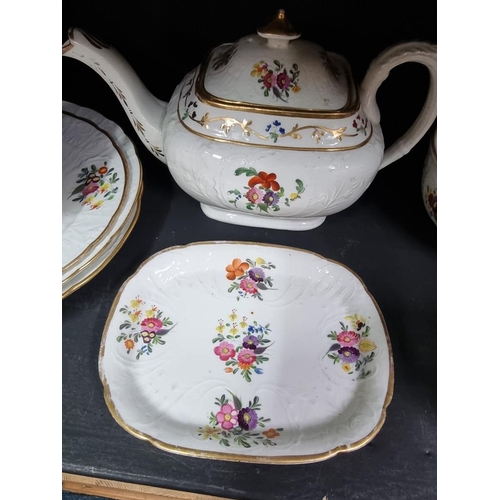 1400 - A Victorian porcelain part tea service. 