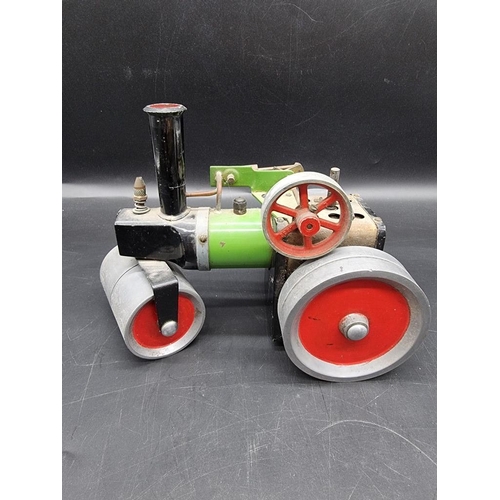 1438 - A Mamod SR1A steam roller; together with a Mamod SE2 stationary steam engine; and a SEL 1530 Junior ... 