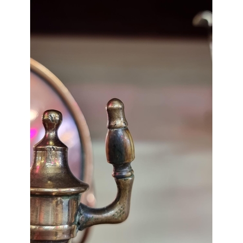 1519 - An interesting Georgian copper and brass samovar, the tap with ivory knop, 30.5cm high.DEFRA Ivory A... 