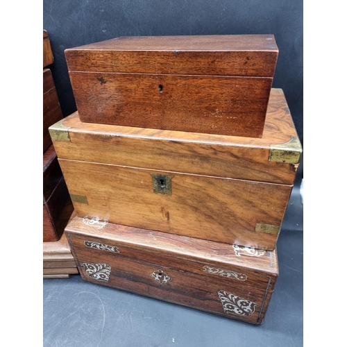 1595 - A collection of antique boxes and caskets. (7)