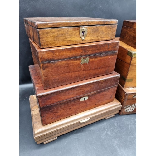 1595 - A collection of antique boxes and caskets. (7)