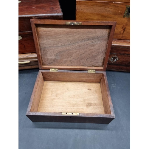 1595 - A collection of antique boxes and caskets. (7)