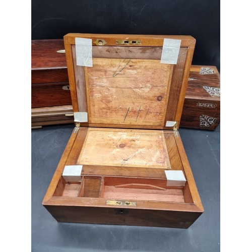 1595 - A collection of antique boxes and caskets. (7)