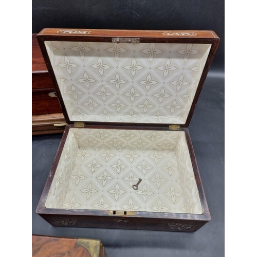 1595 - A collection of antique boxes and caskets. (7)