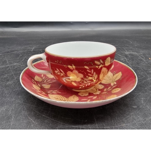 1605 - A Russian Gardner Manufactory porcelain tea cup and saucer.