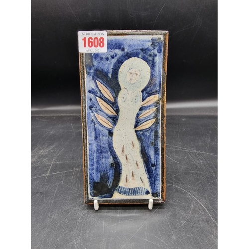 1608 - Studio Pottery: an Eric James Mellon 'Bird Maiden' tile, signed, inscribed and dated '05, 19.6 x 9.7... 