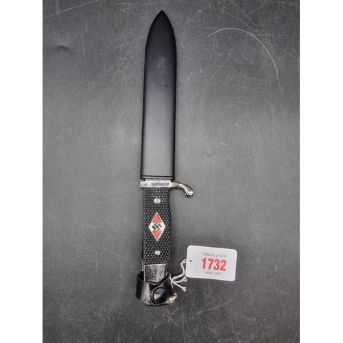 1732 - A reproduction Hitler Youth dagger and sheath.