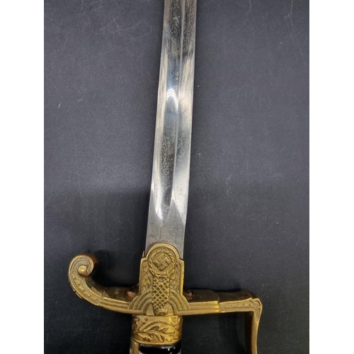 1735 - A German World War II Wehrmacht army officer's sword and scabbard, by Carl Eickhorn, Solingen, with ... 