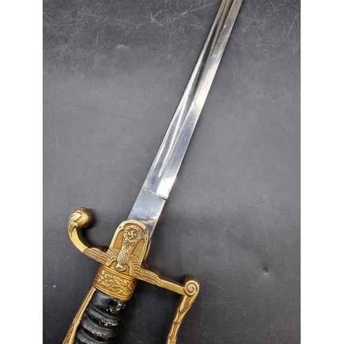 1737 - A German World War II Wehrmacht army officer's sword and scabbard, by Clemen & Jung Solingen, wi... 