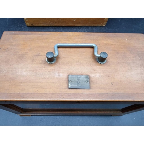 1746 - A German World War II 'Lufft' barograph, in pine fitted box.