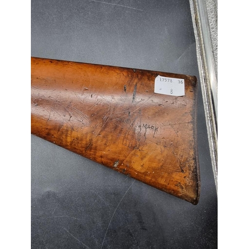 1748 - A vintage BSA standard underlever .177 cal top loading air rifle; together with a canvas shotgun cas... 