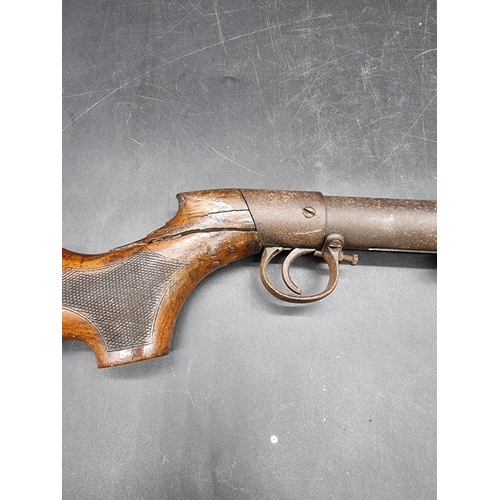 1748 - A vintage BSA standard underlever .177 cal top loading air rifle; together with a canvas shotgun cas... 