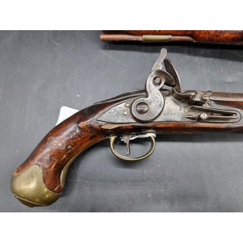 1750 - A rare British military pattern 1759 Light Dragoon flintlock pistol, by William Grice, dated 1760, w... 