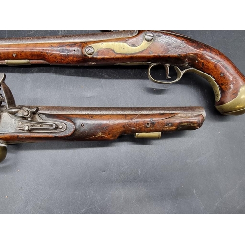 1750 - A rare British military pattern 1759 Light Dragoon flintlock pistol, by William Grice, dated 1760, w... 