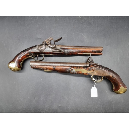 1750 - A rare British military pattern 1759 Light Dragoon flintlock pistol, by William Grice, dated 1760, w... 