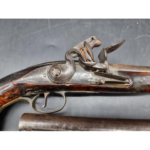 1750 - A rare British military pattern 1759 Light Dragoon flintlock pistol, by William Grice, dated 1760, w... 