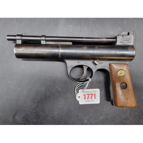 1771 - A Webley pre-war Mk1 .177 cal air pistol, No. 6909.