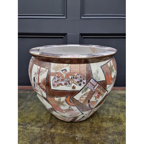 1794 - A Japanese Satsuma fish bowl, 44cm diameter.