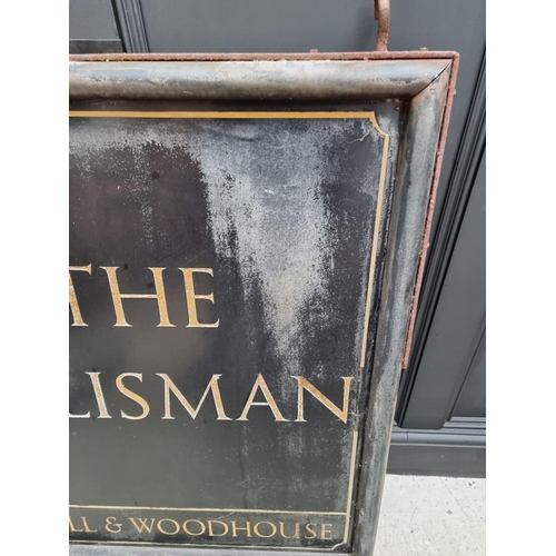 1807 - An old metal hanging pub sign, 'The Talisman', Hall & Woodhouse, 88cm wide x 102cm high.... 