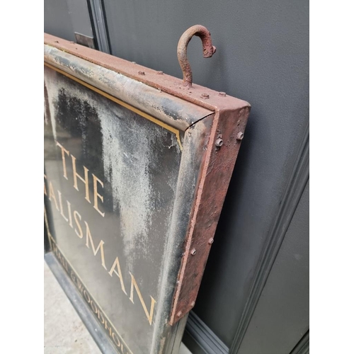 1807 - An old metal hanging pub sign, 'The Talisman', Hall & Woodhouse, 88cm wide x 102cm high.... 