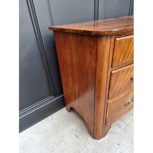 1814 - A late Victorian mahogany bowfront chest of drawers, 112cm wide, (later top).