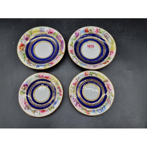 1615 - Two pairs of 19th century Swansea porcelain saucers, 16.5cm and 14cm diameter respectively. (4)... 