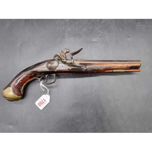 1750 - A rare British military pattern 1759 Light Dragoon flintlock pistol, by William Grice, dated 1760, w... 