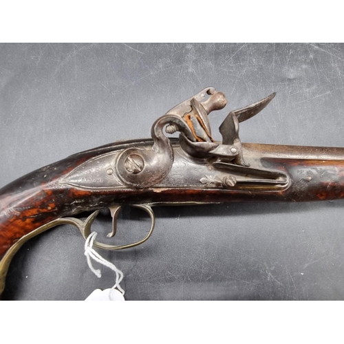 1750 - A rare British military pattern 1759 Light Dragoon flintlock pistol, by William Grice, dated 1760, w... 