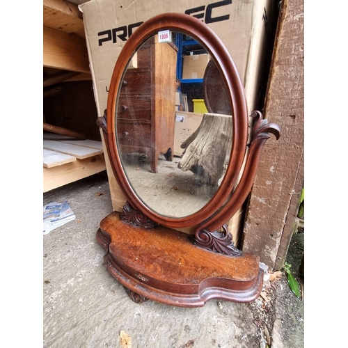 1806 - A Victorian mahogany toilet mirror, 64.5cm.