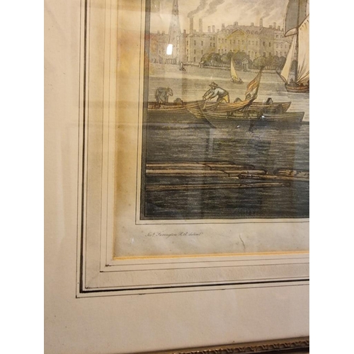 1116 - After J Farrington, 'View of Somerset Place...', lithograph, I.42 x 62.5cm; together with another en... 