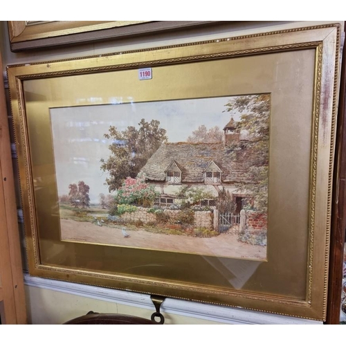 1190 - James Matthews, 'Old Farm near Findon', signed and titled, watercolour, 34.5 x 52.5cm.... 