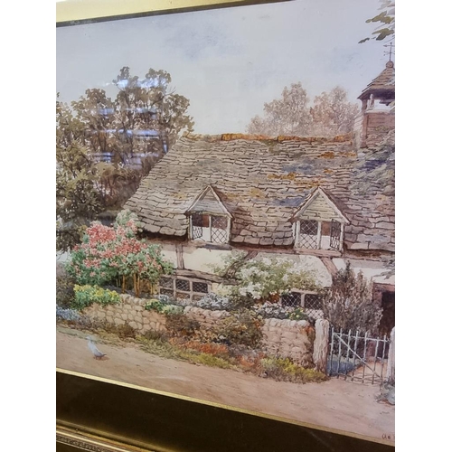 1190 - James Matthews, 'Old Farm near Findon', signed and titled, watercolour, 34.5 x 52.5cm.... 