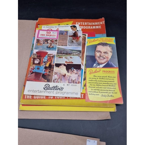 127 - BUTLIN'S HOLIDAY CAMPS: PROMOTIONAL MATERIAL: a collection of approx 50 promotional brochures and so... 