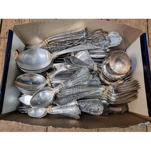 1358 - A canteen of French electroplated cutlery, (lacking some items). 