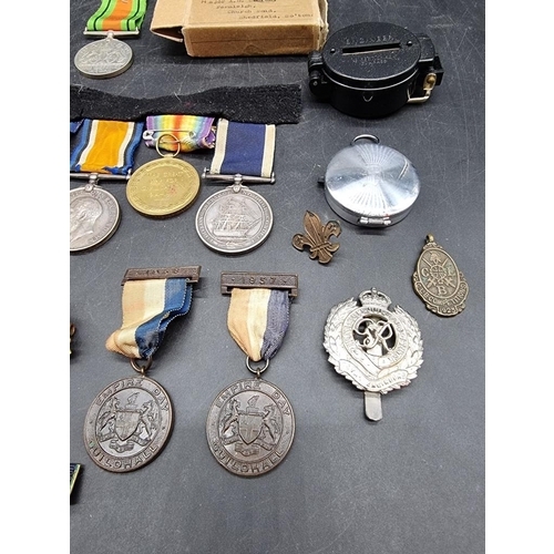 1665 - Battle of Jutland Medals: an interesting World War I group of four, to 149861 John Course, S.P.O, HM... 