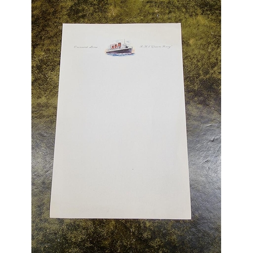 218 - CUNARD LINE: collection of 21 items of printed stationery, Cunard Lines, 1950s period, to include br... 