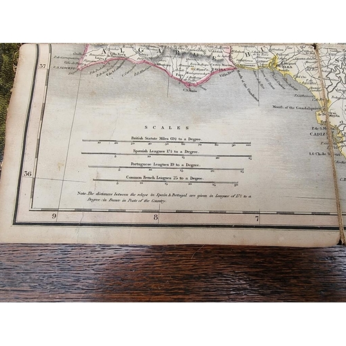 239 - FOLDING MAP: 'Map of Spain & Portugal with the frontiers of France..', London, C Smith & Son... 