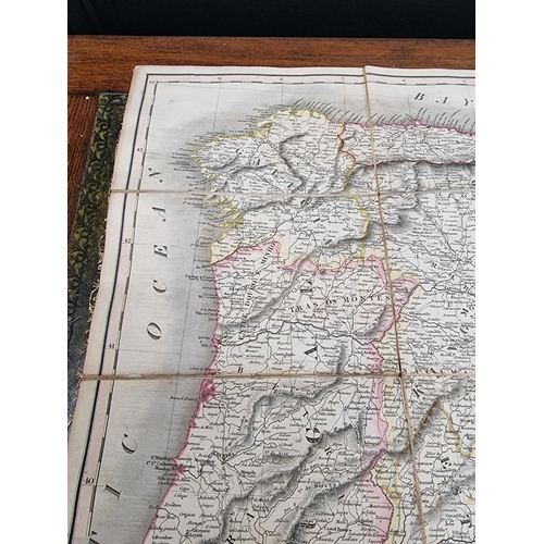 239 - FOLDING MAP: 'Map of Spain & Portugal with the frontiers of France..', London, C Smith & Son... 