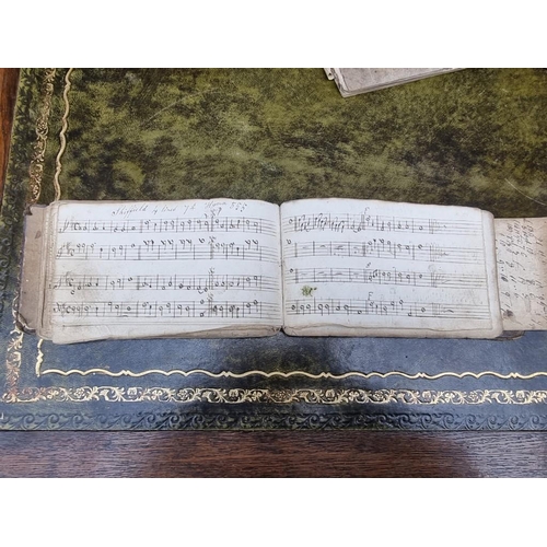 208 - MANUSCRIPT MUSIC: four volumes of manuscript church music, early 19thc, the volumes variously worn a... 