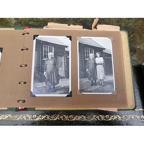 214 - ALBUMS: a large box of miscellaneous family photo albums, commonplace books and similar, largel... 