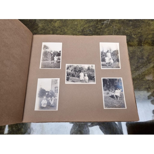 214 - ALBUMS: a large box of miscellaneous family photo albums, commonplace books and similar, largel... 