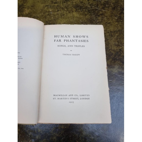 182 - HARDY (Thomas): 'Human Shows, Far Phantasies, Songs, and Trifles..', London, Macmillan, 1925: F... 