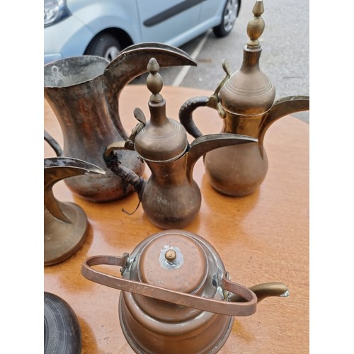 1836 - A group of metalware, to include eastern and Arabic copper.