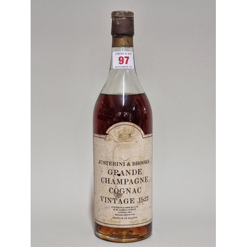 66 - A 24 fl.oz. bottle of J & B 1922 vintage Grande Champagne Cognac.