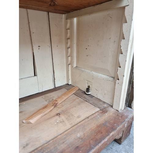 1026 - A Victorian pitch pine bookcase, 124cm wide. 