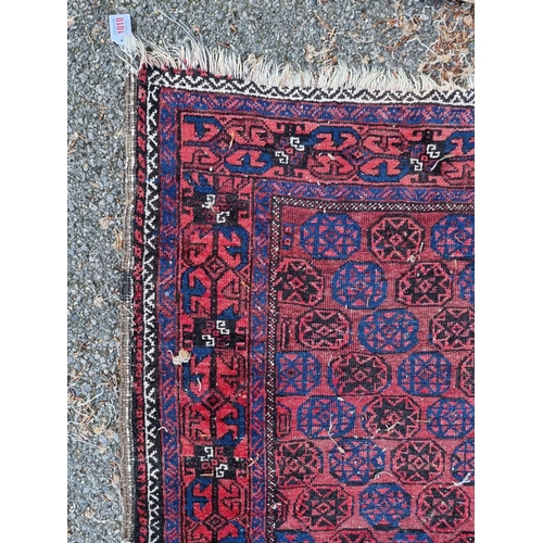 1010 - A Turkoman rug, 206 x 110cm.